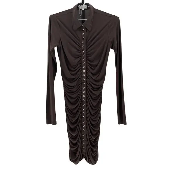 A.L.C. Ruched Brown Larsen Size M Dress